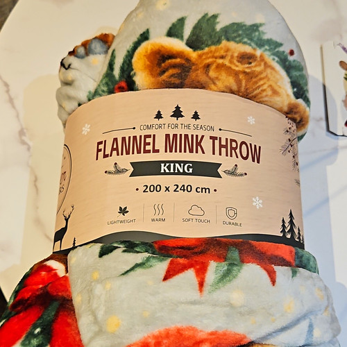 Cotton king flannel mink - king,