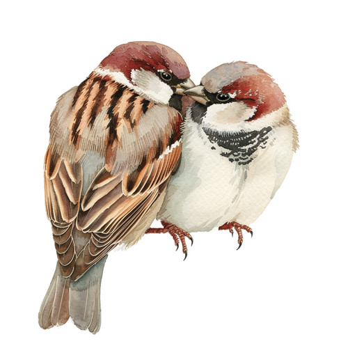 Brown sparrow bird vinyl - sparrow,