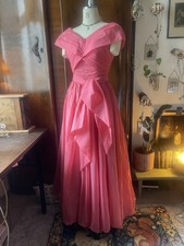 Beautiful Vintage  Raspberry 1950s Gown Prom Dress