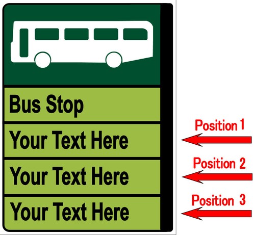 Bus stop sign notice - sign,
