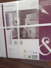 B&Q - (COOKE & LEWIS) ADDESSO Tall Wall Mounted STORAGE UNIT (Gloss White) 