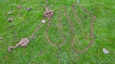 Vintage Chain Engine Lifting Block And Tackle 10cwt 500kg Westons Garage Tools