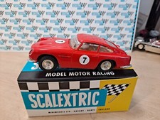 SCALEXTRIC C68  NO7GLOSSY RED ASTON MARTIN "WITH LIGHTS IN RE-PRO BOX" MINT!!