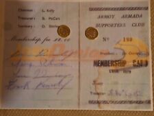 JOEY DUNLOP""ARMOY ARMADA " SUPPORTERS CLUB , SIGNED MEMBERSHIP 1979 VERY RARE!