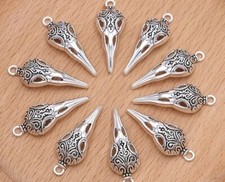 Silver Gothic Bird Skull