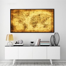 Banner World Map Vintage