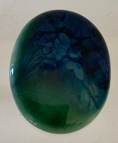 Ruskin blue green oval - blue,