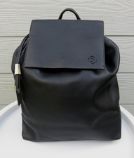 SAMSONITE WOMENS BLACK FAUX LEATHER BUSINESS CASUAL QUALITY CLASSIC BACKPACK BAG