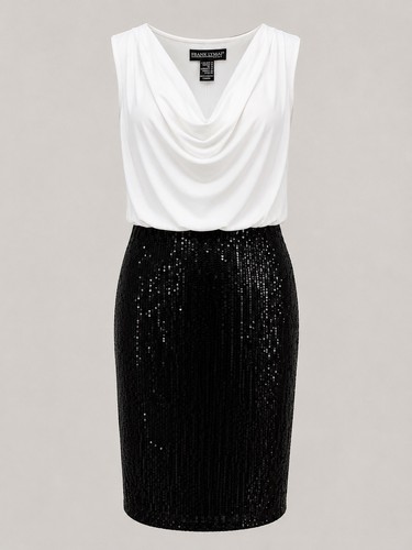 Frank lyman black sequin - sequin, dress