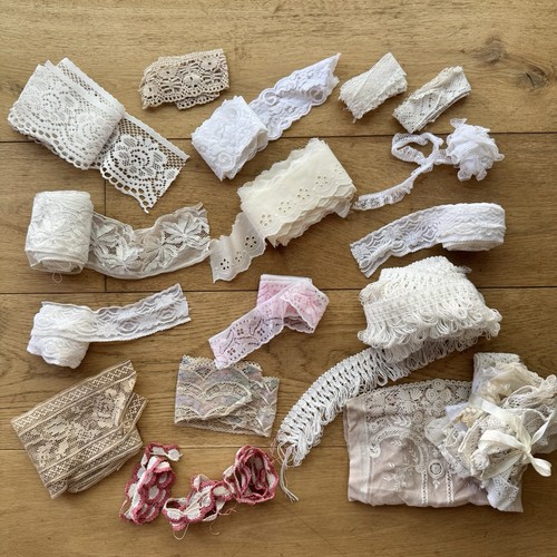 Vintage lace trim job lot - vintage,