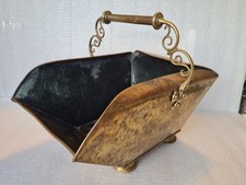 Antique Brass Coal Bucket -