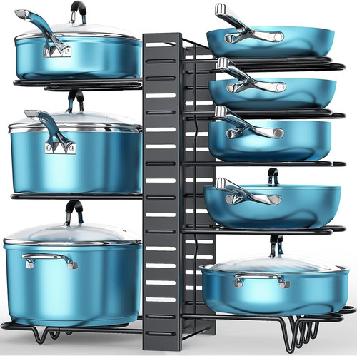 Tier pots and pans organizer - 8-tier,