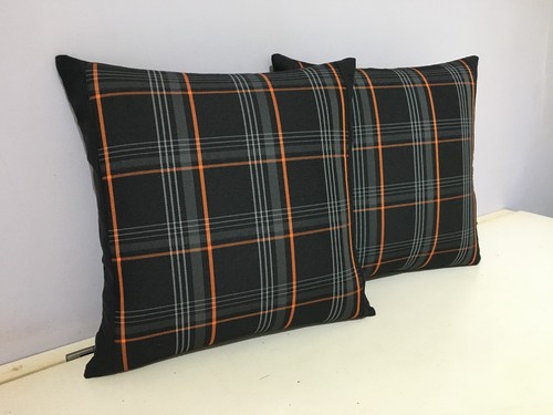 Orange gti tartan - orange, pillow
