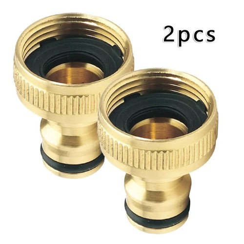 2xbrass tap connector adaptor - connector,