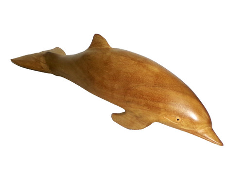 Carved wooden dolphin - dolphin, figurine