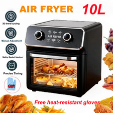 10L Air Fryer Kitchen Oven Oil Free Low Fat 1350W Frying Chips Cooker Non-Stick