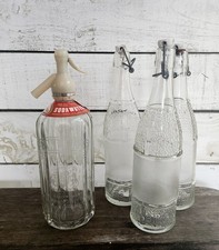 Vintage Soda Siphon & 3
