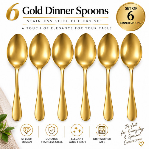 Gold stainless steel dinner - steel,