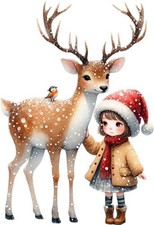 Colourful Christmas Stag Deer