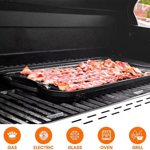 Cast iron oven griddle tray - iron,