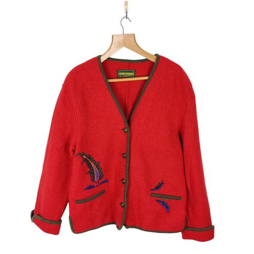 Geiger womens embroidered red - womens,