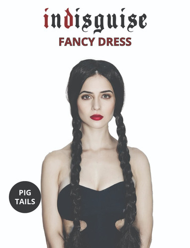 Black pigtail wig dorothy - wig, oz
