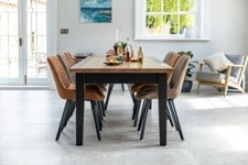 METAL EDGED DINING TABLE ZINC