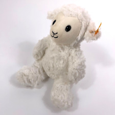 Steiff Cuddly Friends Fuzzy Lamb Plush Soft Toy Small 7" White Sheep Ear Tag