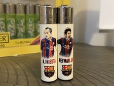 2 x FC Barcelona players clipper lighters - Rare 