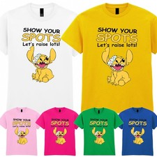 Lilo Stitch Pudsey Bear Show Your Spots Kids T-Shirt School Spotty Day Gift Tee