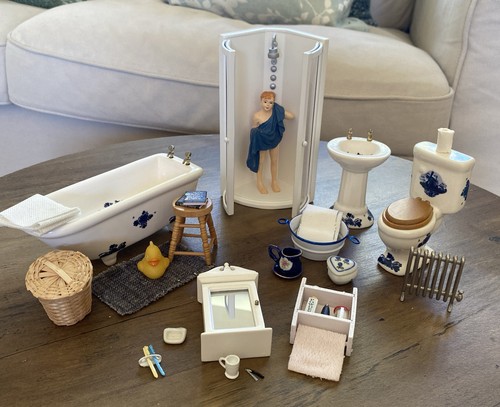 Dolls house bathroom set - bathroom,