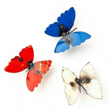 Metal Butterflies Garden Ornament Sculpture Art -Wall Art Recycled Metal Insect