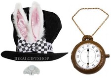 WHITE RABBIT EAR BLACK TOP HAT