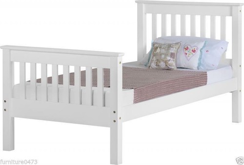 White finish 3ft single bed - white,