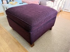 Immaculate Large M&S Abbey Footstool/ Ottoman Plum