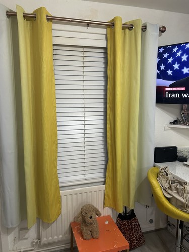 Curtains pair yellow - 46-72,
