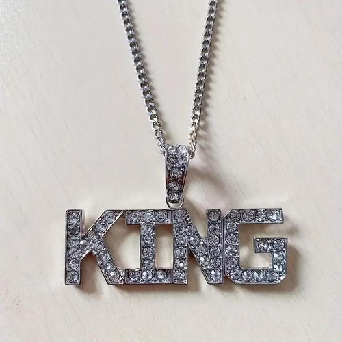 King chain necklace punk big - necklace,