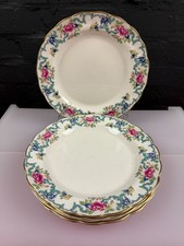Royal Doulton Booths Floradora Gold TC1127 Dinner Plates 27 cm Wide Set of 6