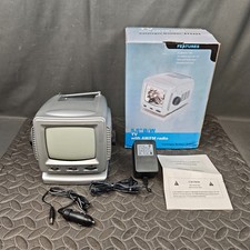 Portable 5.5" Black & White CRT TV with AM/FM Radio AT0424 PAL TV Audio Video In