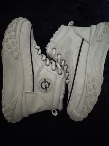Ganni white cream boots - white,