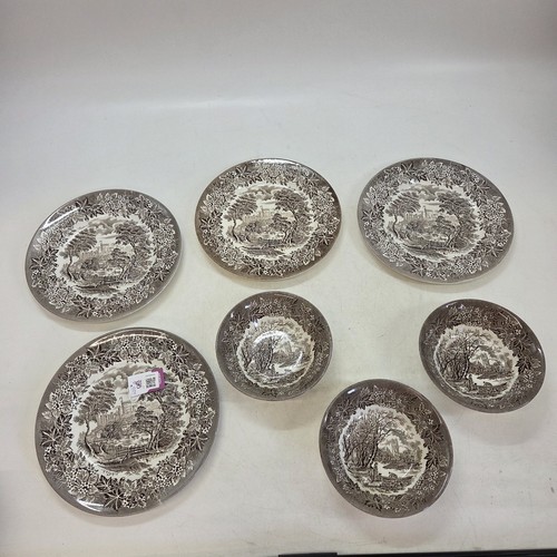 Eit brown transferware - brown,