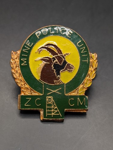 Zambia mine police unit badge - mine,