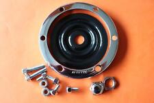 LUCAS ALTETTE HORN CORRUGATED BLACK TONE DISC & CHROME BEZEL KIT 6V OR 12V