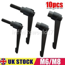 10pcs M6 M8 Machine Handle Adjustable Clamping Lever Male / Female Black Knob