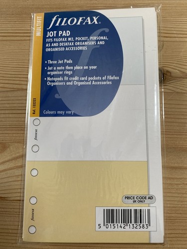 Filofax jot pad - pad, x3