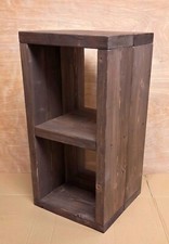 Chunky Rustic Vinyl Storage Unit Solid wood Music Record Stand