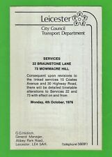 Leicester City Bus Timetable -