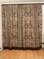 Designer Liberty Style Fabric Long Wide  Multi Colour  Interlined  Curtains