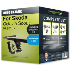 Towbar detachable for SKODA