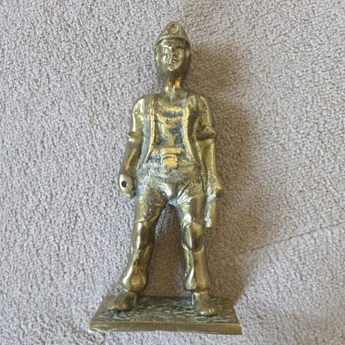 Antique brass miner 21cm - antique,
